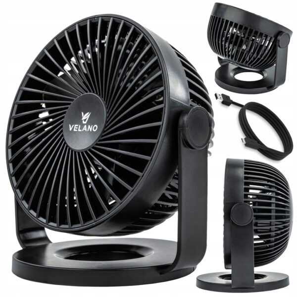 Stolni ventilator VELWEBS0011, crni | Velano