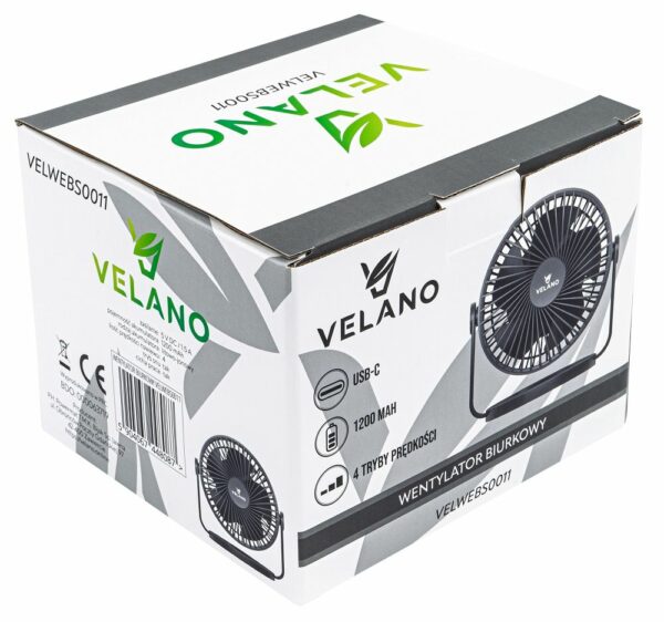 Stolni ventilator VELWEBS0011, crni | Velano - Image 10