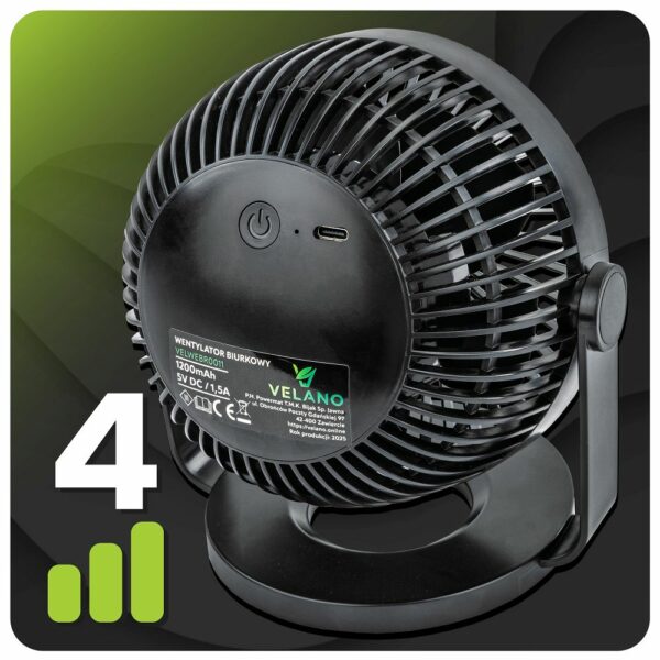 Stolni ventilator VELWEBS0011, crni | Velano - Image 13