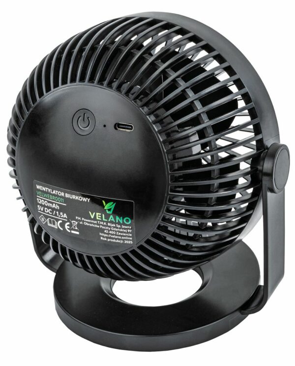 Stolni ventilator VELWEBS0011, crni | Velano - Image 7