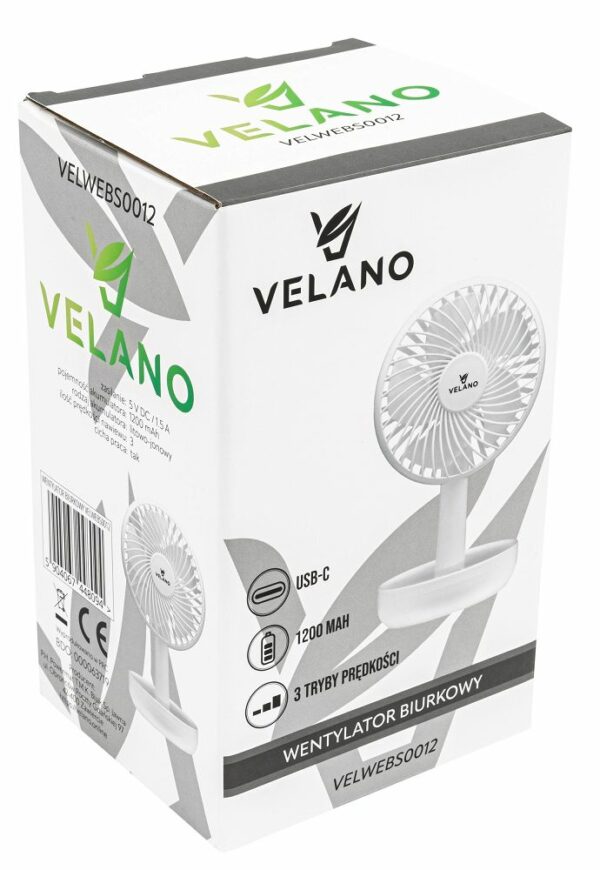 Stolni ventilator VELWEBS0012, bijeli | Velano - Image 10
