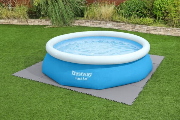 Pjenasta obloga za bazen, 9 kom, 78x78 cm, siva | Bestway - Image 2