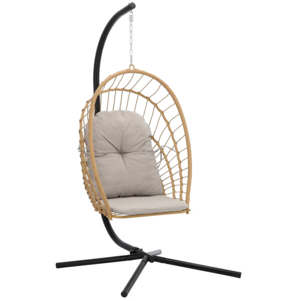 Viseća vrtna stolica Eris, siva + jastuk | Garden Line