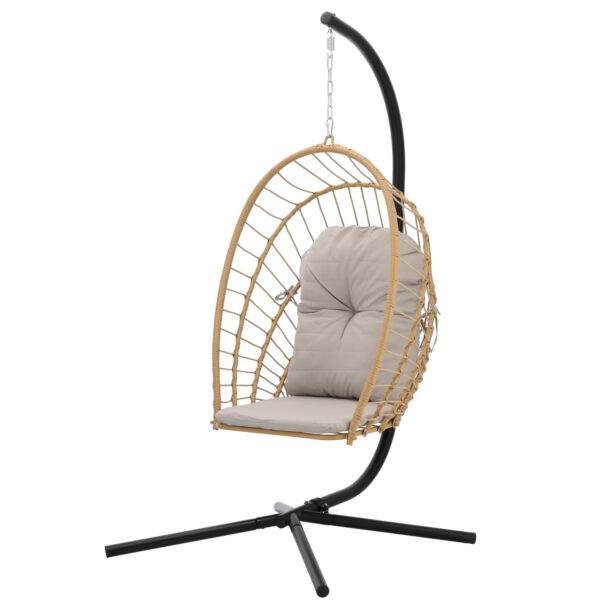 Viseća vrtna stolica Eris, siva + jastuk | Garden Line - Image 2
