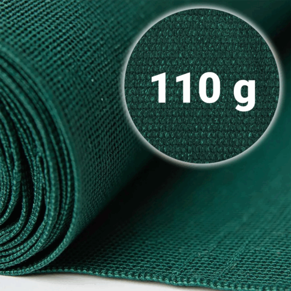 Mreža za sjenu + 50 kopči, 110g/m2, 1,5x25m, zelena | Plonos - Image 2