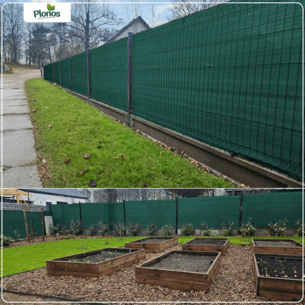 Mreža za sjenu + 50 kopči, 110g/m2, 1,5x25m, zelena | Plonos - Image 9
