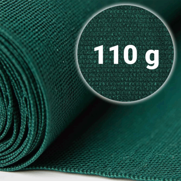 Mreža za sjenu + 50 kopči, 110g/m2, 1,5x50m, zelena | Plonos - Image 2
