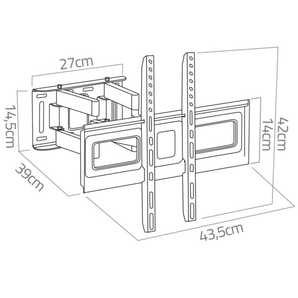 Nosač za TV 32-80″, 70 kg | Humberg - Image 2