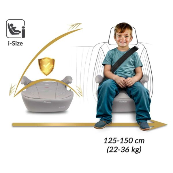 Autosjedalica Louis, ISOFIX, 22-36 kg, siva | Nukido - Image 8