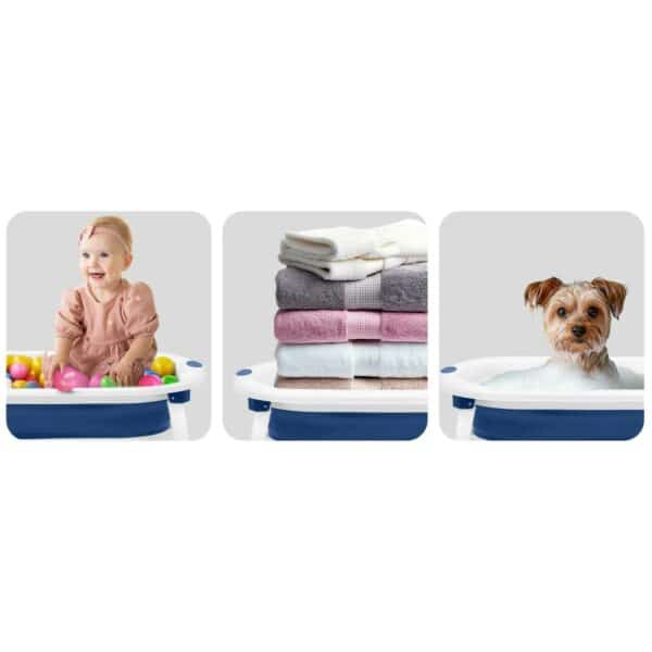Sklopiva dječja kada za kupanje RK-286, bijelo-plava | Ricokids - Image 7