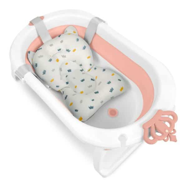 Sklopiva dječja kada za kupanje RK-286, bijelo-ružičasta | Ricokids - Image 3