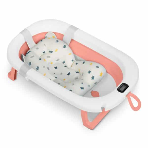 Sklopiva dječja kada za kupanje RK-287, bijelo-ružičasta | Ricokids - Image 4