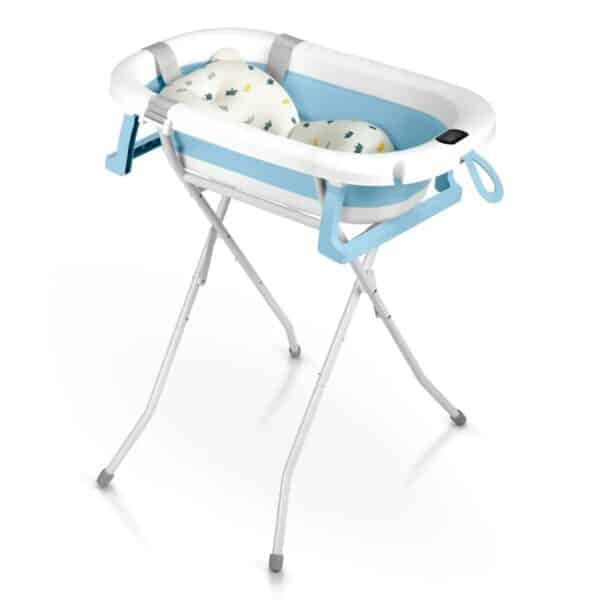 Sklopiva dječja kada za kupanje s postoljem RK-287, bijelo-plava | Ricokids - Image 5