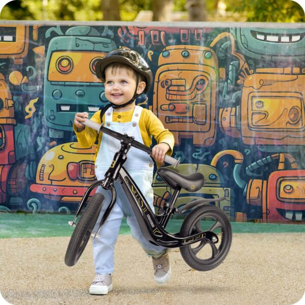 Dječji balans bicikl FUNNU, crni | Ricokids - Image 11