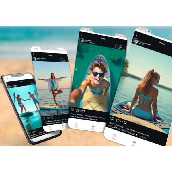 Daska za veslanje SUP AquaSurf s priborom, plava | Soke - Image 12