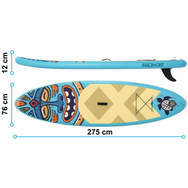 Daska za veslanje SUP AquaSurf s priborom, plava | Soke - Image 4
