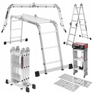 Sklopive glinene ljestve s platformom, 4x3, 346 cm | KD4070