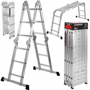Sklopive glinene ljestve s platformom, 4×4, 460 cm | KD4071