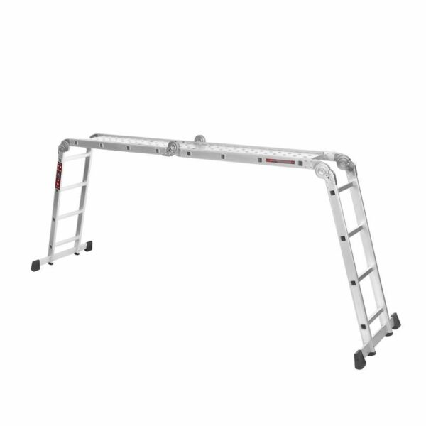 Sklopive glinene ljestve s platformom, 4×4, 460 cm | KD4071 - Image 5