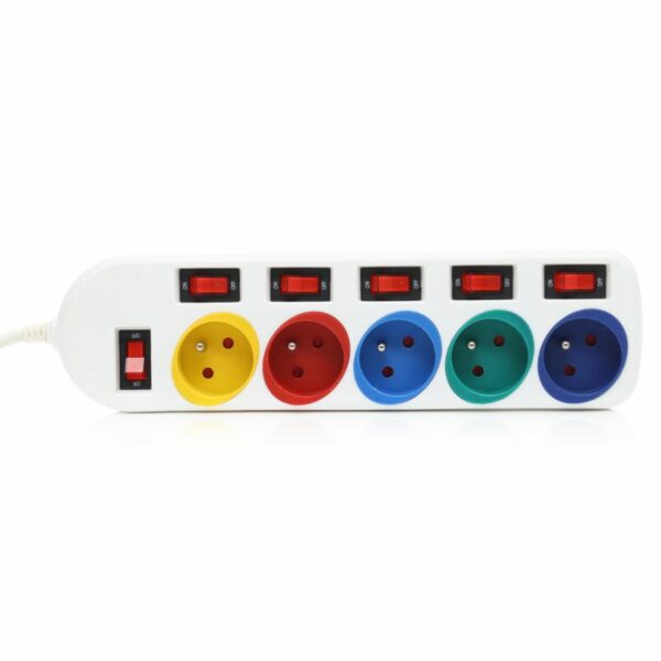 Produžni kabel s prekidačima, 5 m, bijeli | KD4002 - Image 3