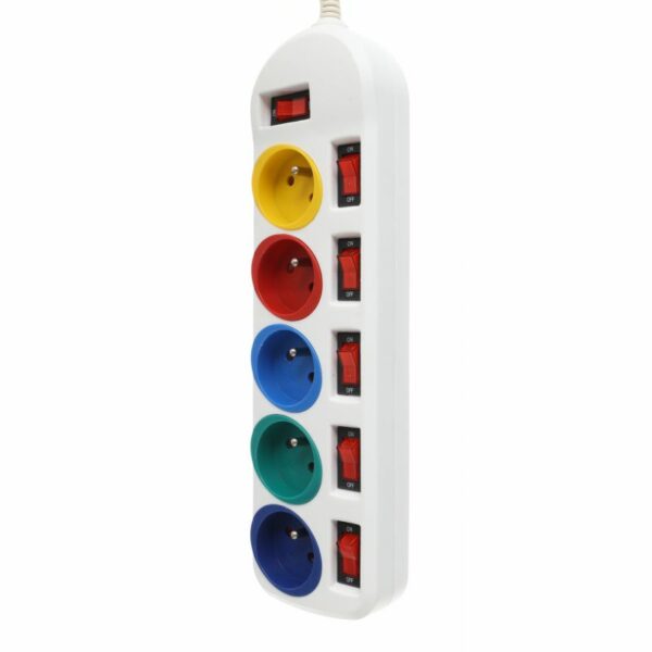 Produžni kabel s prekidačima, 5 m, bijeli | KD4002 - Image 6