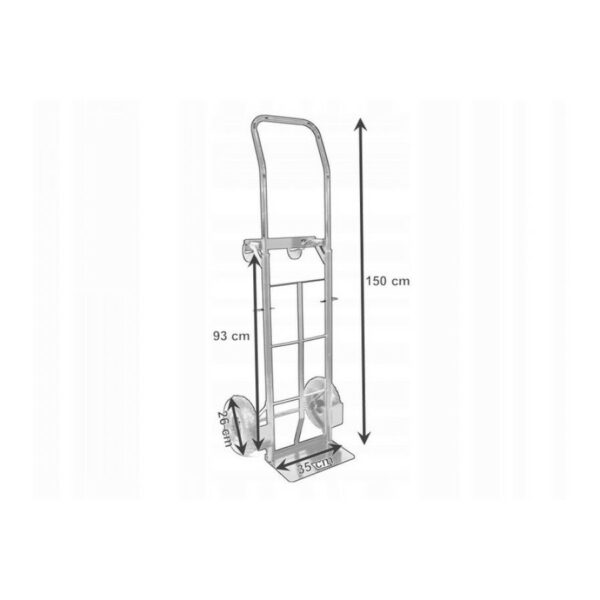 Univerzalna transportna kolica 2u1, 150 kg, crna | Garden Line - Image 3