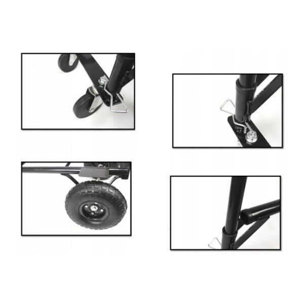 Univerzalna transportna kolica 2u1, 150 kg, crna | Garden Line - Image 6