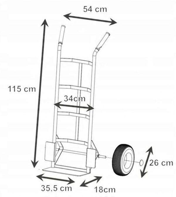 Transportna kolica, skladište, 200 kg | Garden Line - Image 9