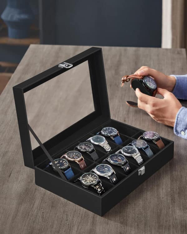 Organizator za sat, crni | Songmics - Image 6