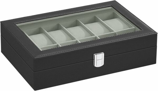 Organizator za sat, crno-siva | Songmics - Image 2