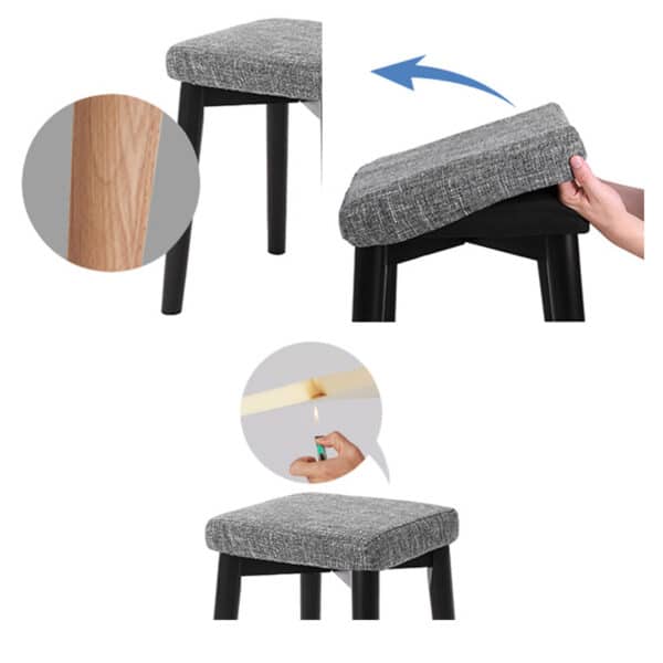 Toaletni stolić s rasvjetom i stolicom, crni | Songmics - Image 5
