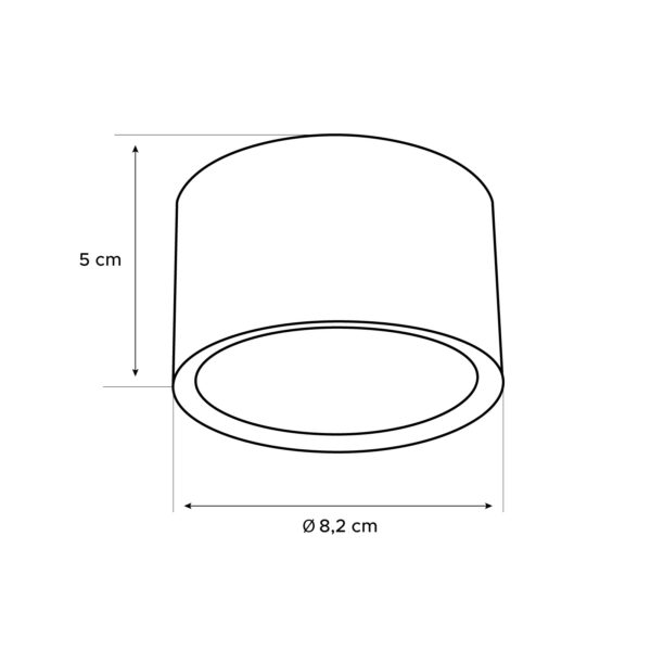 Halogena LED stropna svjetiljka GX53, crna | 82mm - Image 5