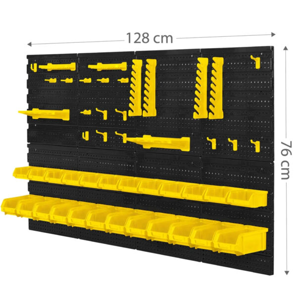 Zid za alat u radionici HM-580, 128x76cm, žuti | Humberg - Image 4