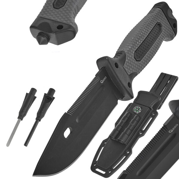 Taktički nož BLACK SURVIVAL SERIES, 275/135mm | GEKO