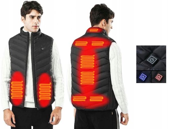 Grijani prsluk, unisex, XL | Trizand - Image 15