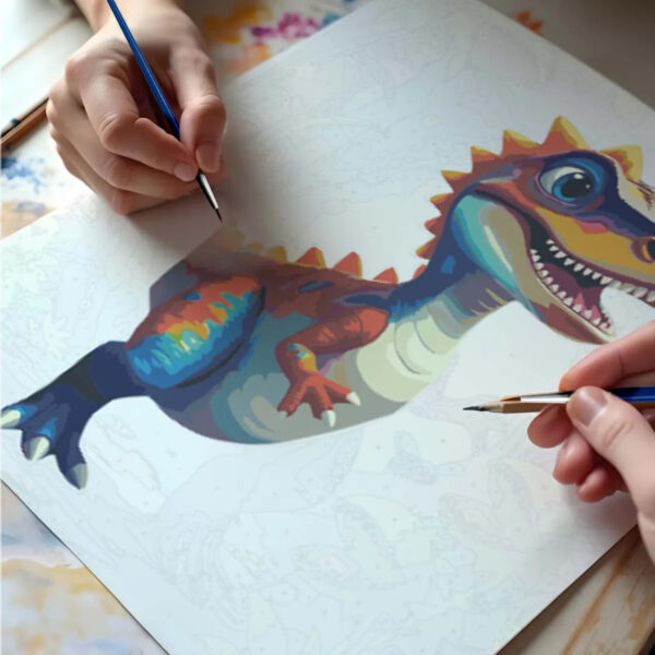 Boja po brojevima, 40x50cm, dinosaur | Massido - Image 9