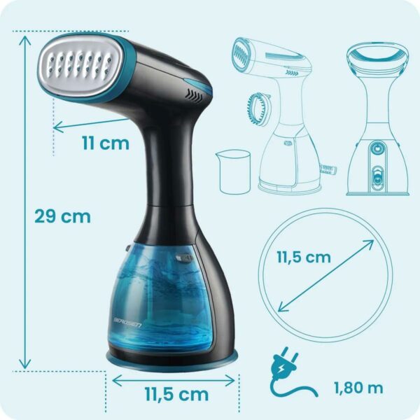 Parni glačalo za odjeću BD-310, 2500 W, crna | Berdsen - Image 2