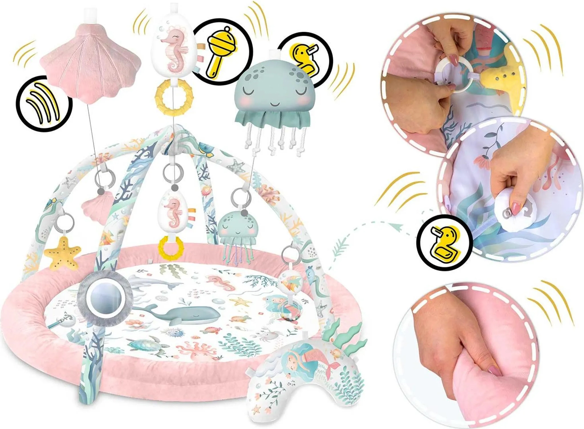 Interaktivna podloga za učenje, ocean, ružičasta | Nukido - Image 4