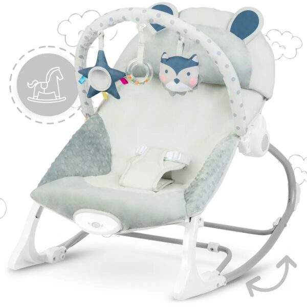 Dječja ljuljačka vibrirajuća ležaljka, siva | Ricokids - Image 11
