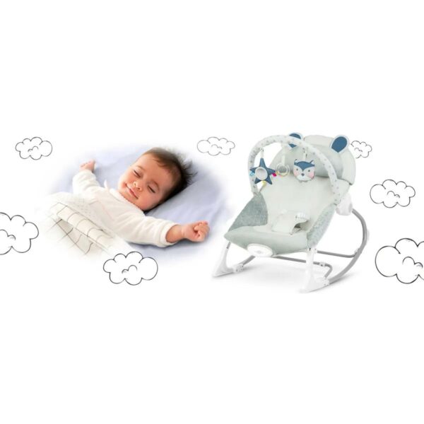 Dječja ljuljačka vibrirajuća ležaljka, siva | Ricokids - Image 12