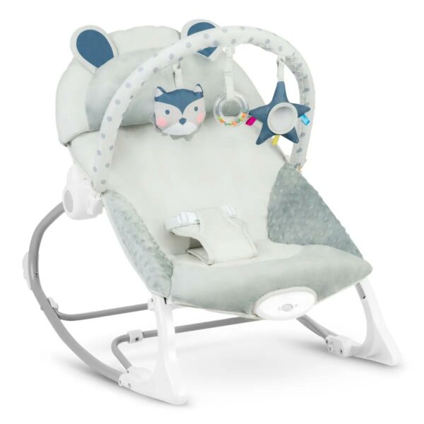 Dječja ljuljačka vibrirajuća ležaljka, siva | Ricokids - Image 2