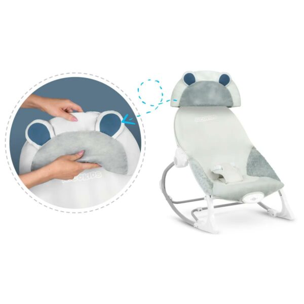 Dječja ljuljačka vibrirajuća ležaljka, siva | Ricokids - Image 7