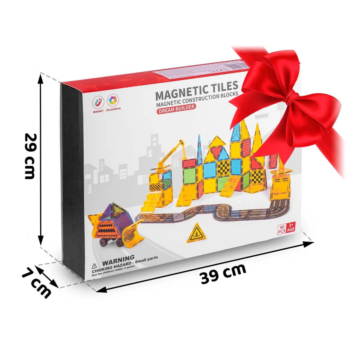 Magnetski set za gradnju RK-780, 90 dijelova, konstrukcija | Ricokids - Image 2