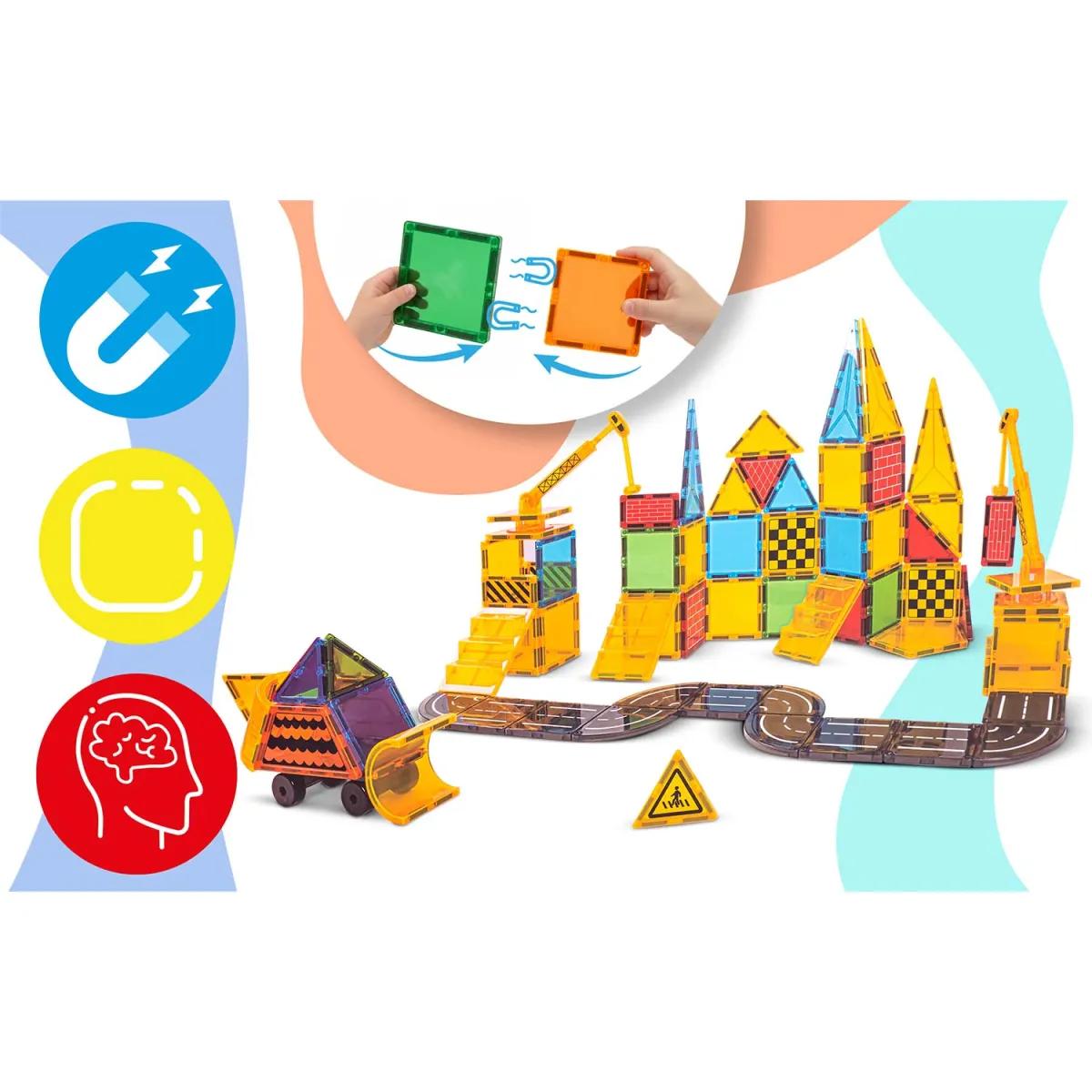 Magnetski set za gradnju RK-780, 90 dijelova, konstrukcija | Ricokids - Image 3