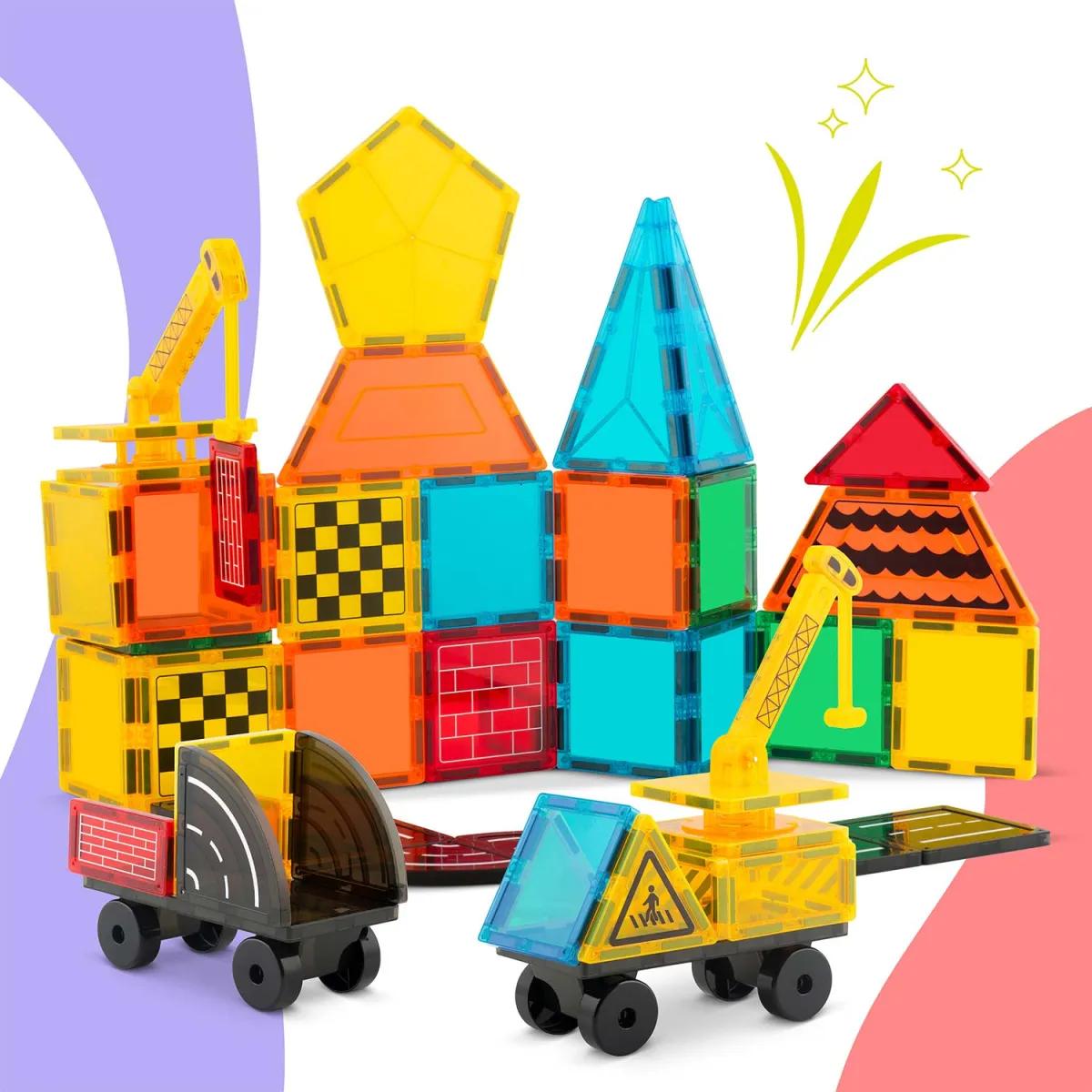 Magnetski set za gradnju RK-780, 90 dijelova, konstrukcija | Ricokids - Image 4