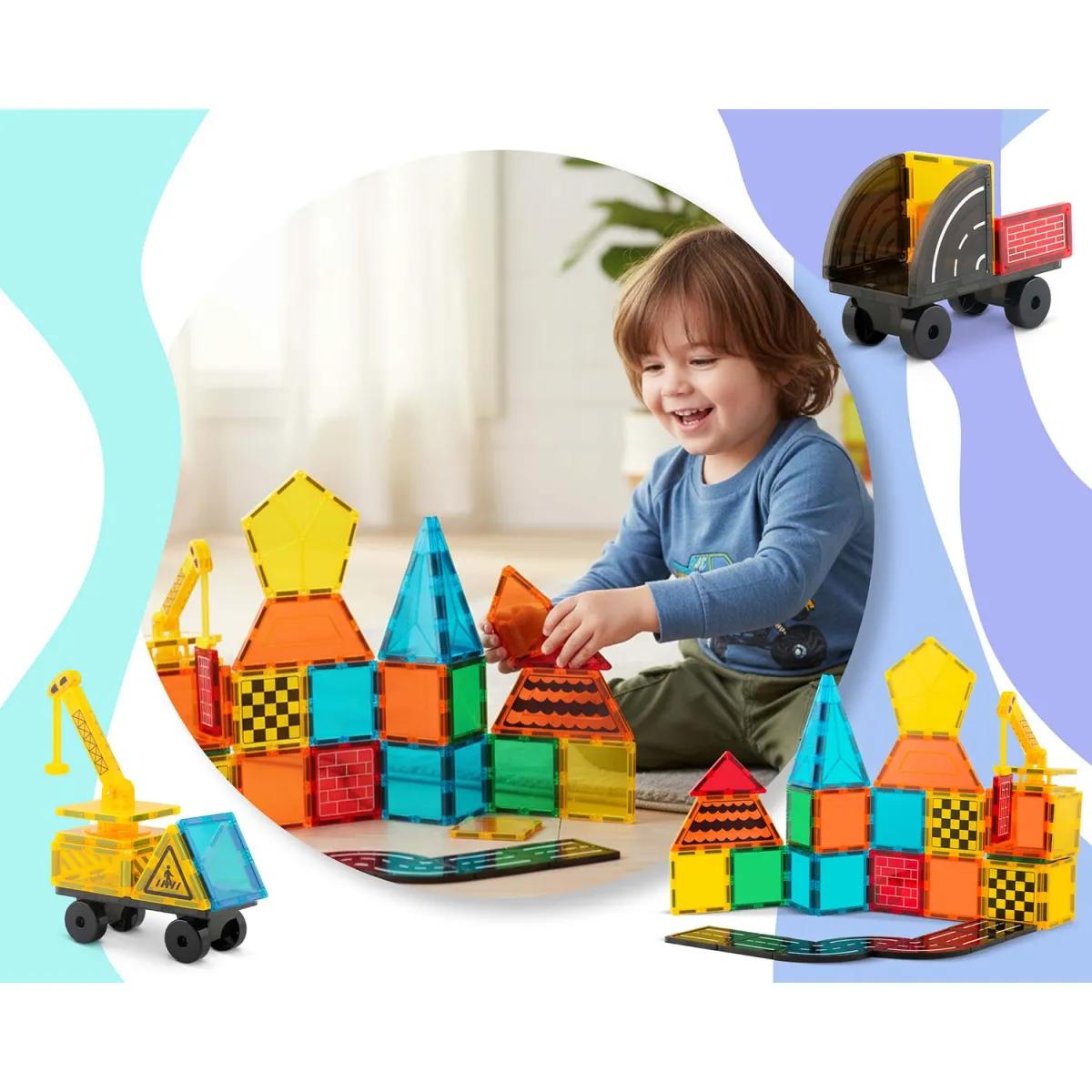 Magnetski set za gradnju RK-780, 90 dijelova, konstrukcija | Ricokids - Image 8