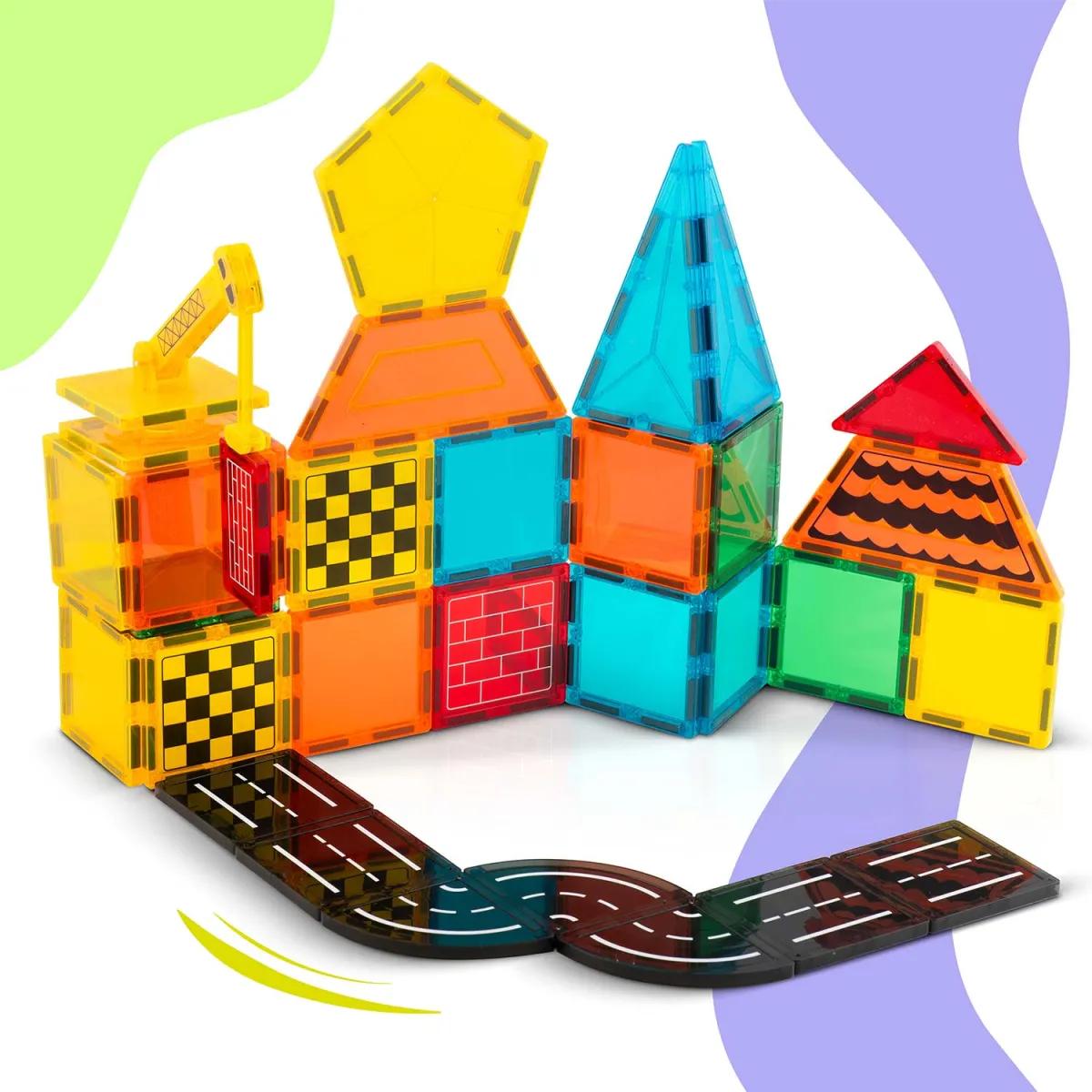 Magnetni set za gradnju RK-780, 72 dijela, konstrukcija | Ricokids - Image 3