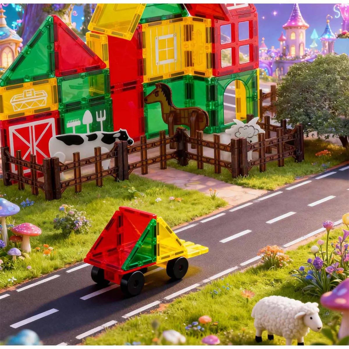 Magnetni set za gradnju RK-781, 76 dijelova, farma | Ricokids - Image 10