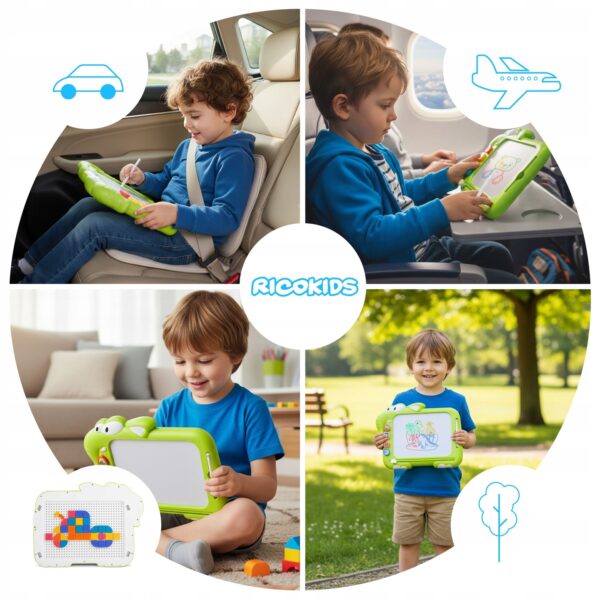 Dječja magnetska ploča za crtanje RK-823, zelena | Ricokids - Image 11