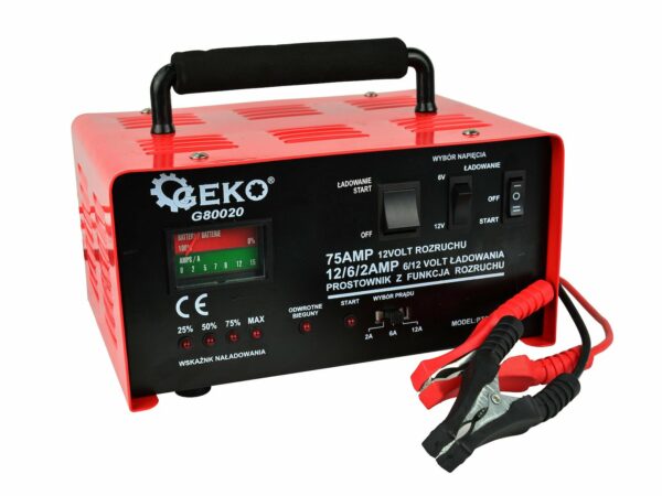 Auto punjač sa starterom, 75A, 6/12V | GEKO - Image 7